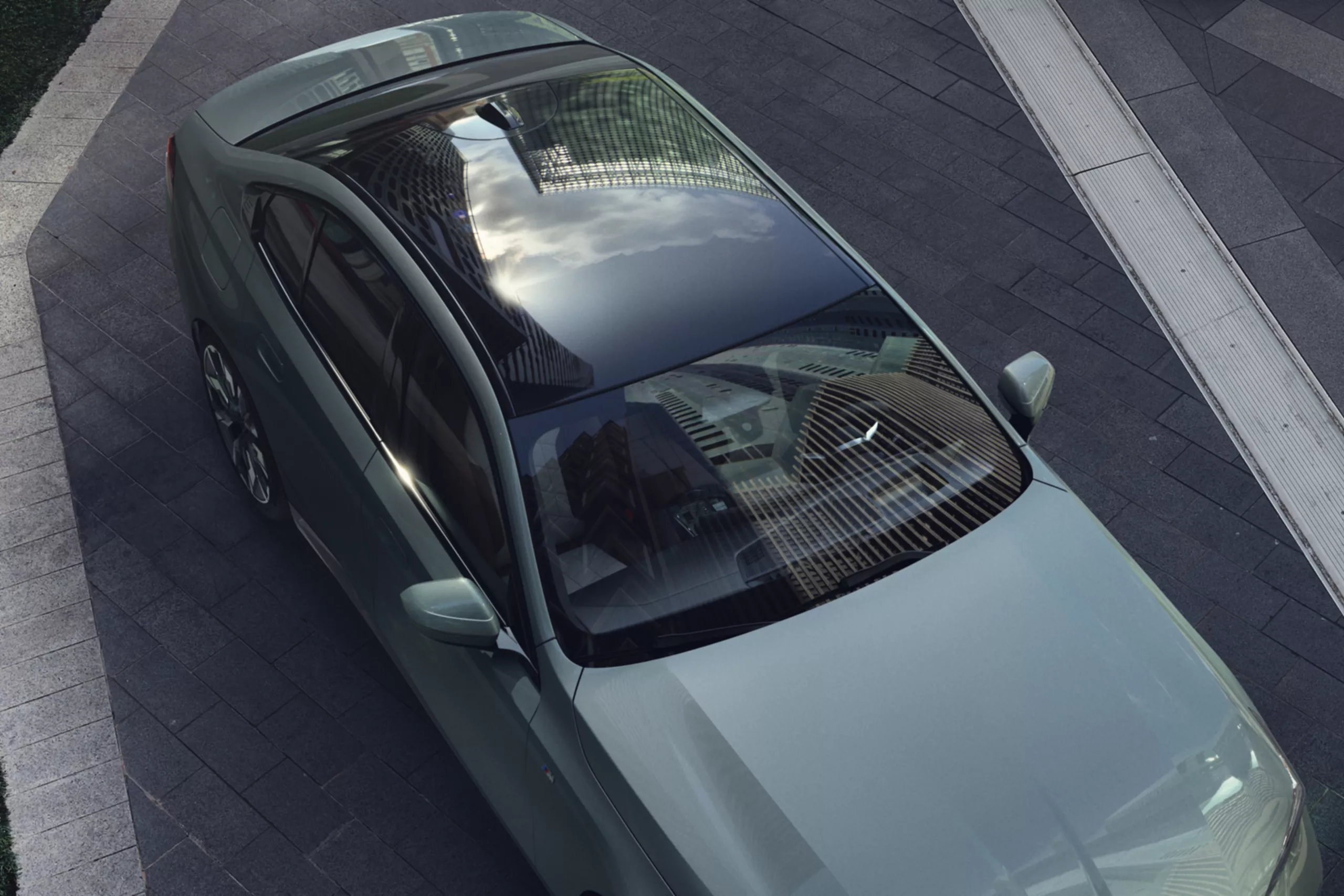 Interior The Panoramic Glass Sunroof Of The Bmw 5 Series Sedan Plug In Hybrid