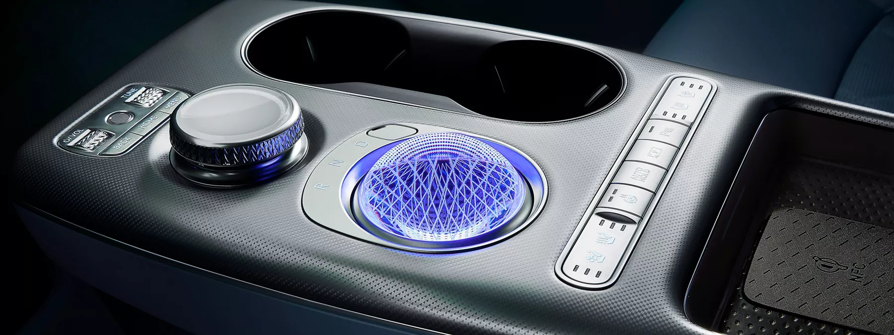 Interior Interior Close Up Of 2026 Genesis Gv60 Center Console Showcasing